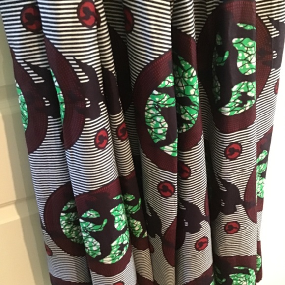 Multi print wide-legged split skirt with pockets - Size OS - Picture 2 of 7